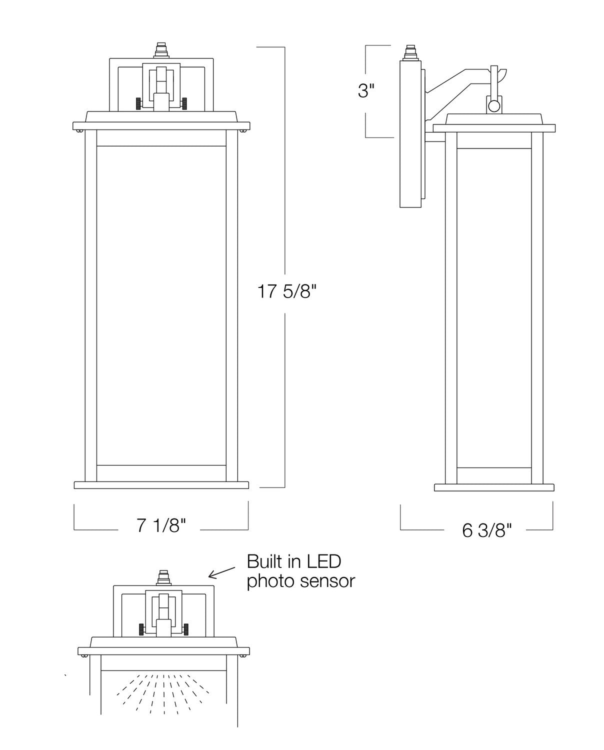 Norwell Lighting - 1071-GM-WG - LED Wall Mount - Weymouth - Gun Metal