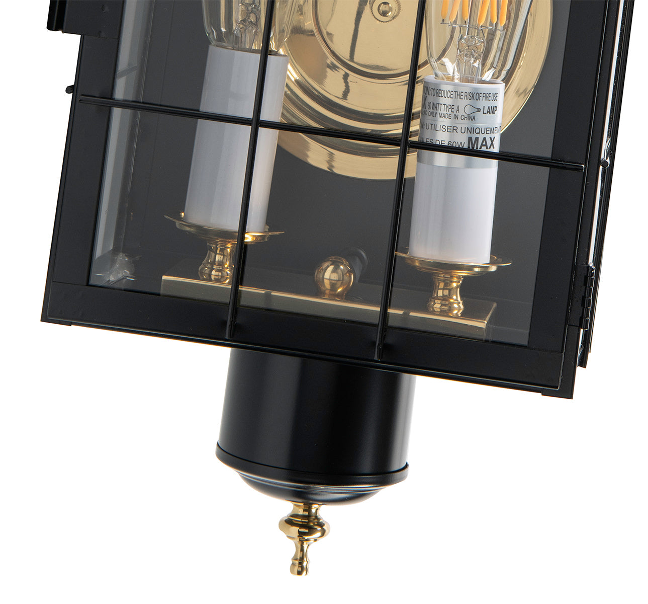 Norwell Lighting - 1093-BL-CL - Two Light Wall Mount - American Heritage - Black