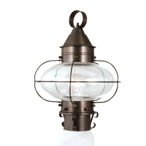 Norwell Lighting - 1321-BR-CL - One Light Post Mount - Cottage Onion - Bronze With Clear Glass