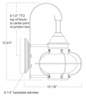 Norwell Lighting - 1323-BR-CL - One Light Wall Mount - Cottage Onion - Bronze With Clear Glass