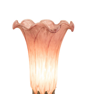 Meyda Tiffany - 11015 - One Light Mini Lamp - Pink - Antique Bronze