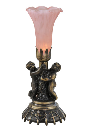 Meyda Tiffany - 11015 - One Light Mini Lamp - Pink - Antique Bronze