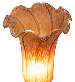 Meyda Tiffany - 11021 - One Light Mini Lamp - Amber - Antique Brass