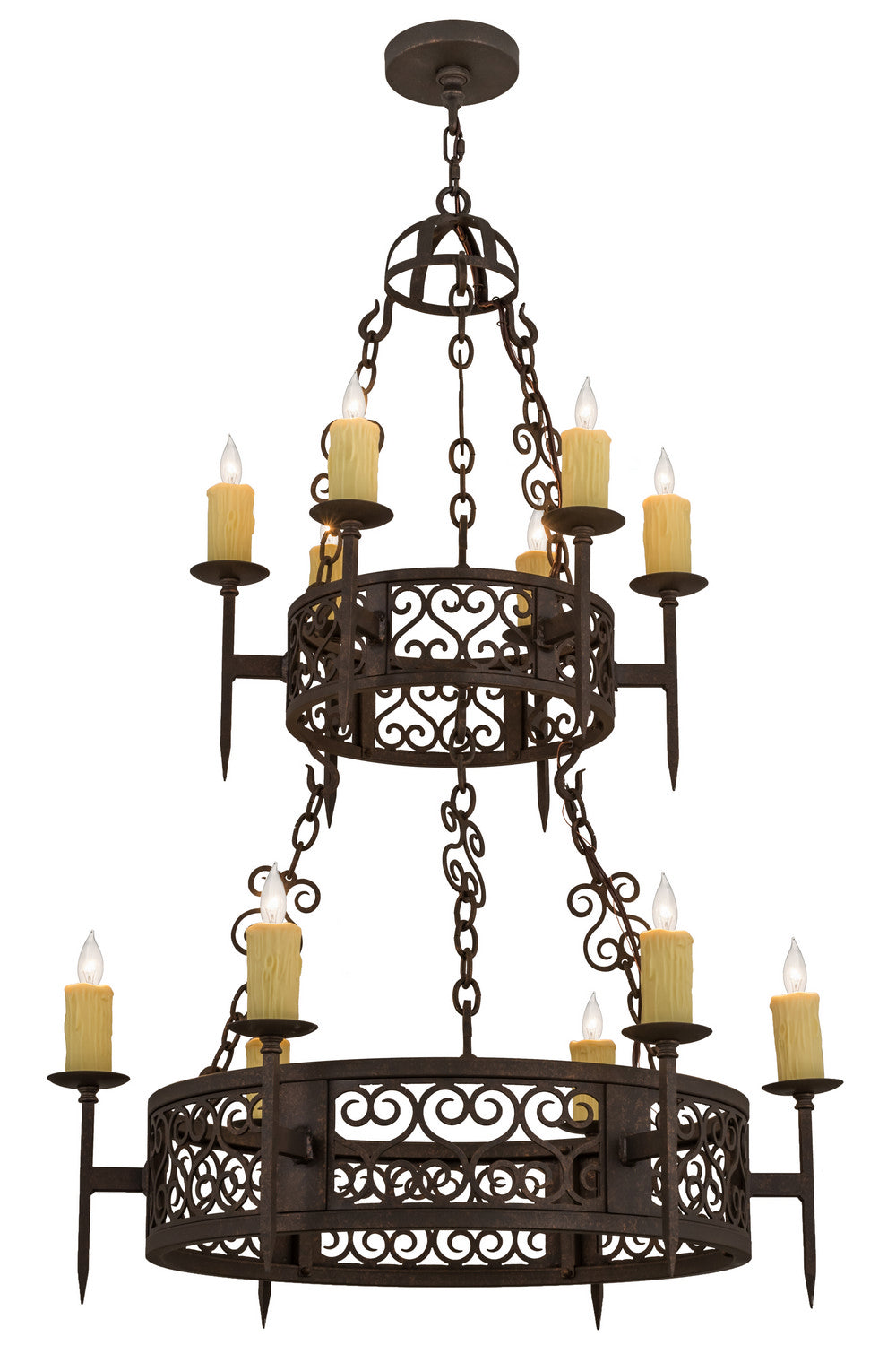 Meyda Tiffany - 120164 - 12 Light Chandelier - Toscano - Gilded Tobacco