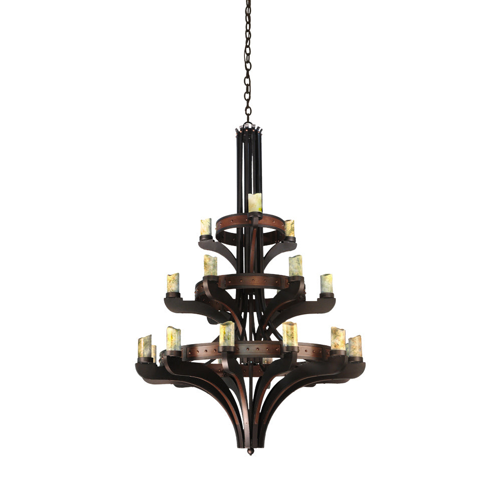 Meyda Tiffany - 122640 - 21 Light Chandelier - Castilla - Custom,Mahogany Bronze