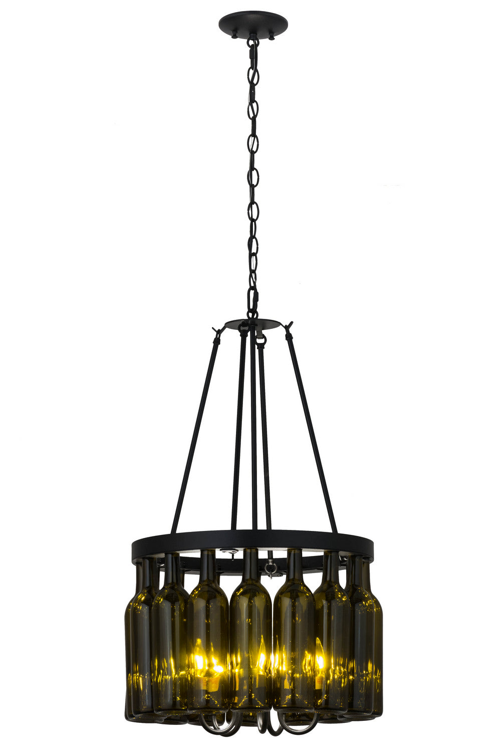 Meyda Tiffany - 128162 - Five Light Chandelier - Tuscan Vineyard - Black Metal