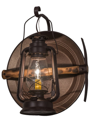 Meyda Tiffany - 136391 - One Light Wall Sconce - Miners Lantern - Distressed Rust