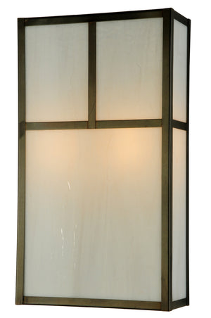 Meyda Tiffany - 140767 - Two Light Wall Sconce - Hyde Park - Craftsman Brown