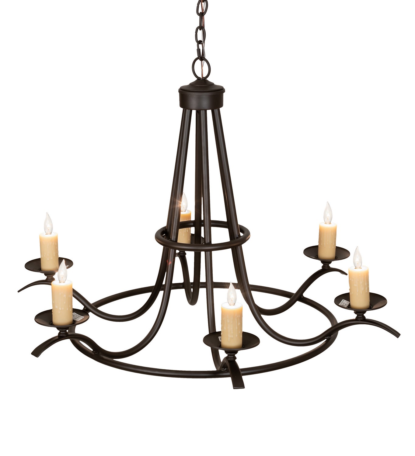 Meyda Tiffany - 141829 - Six Light Chandelier - Octavia - Black Metal,Custom