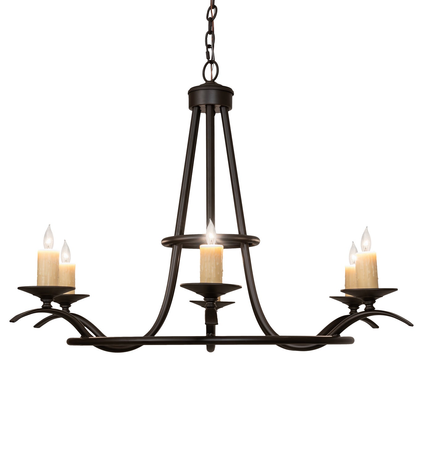 Meyda Tiffany - 141829 - Six Light Chandelier - Octavia - Black Metal,Custom