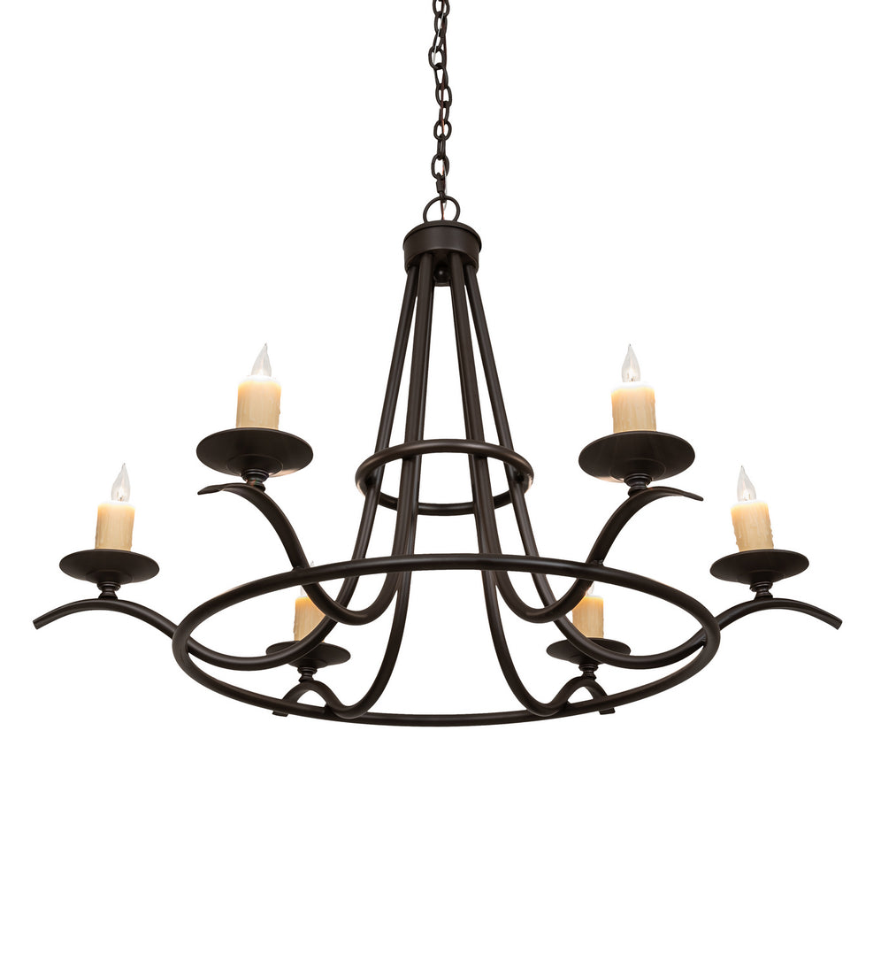 Meyda Tiffany - 141829 - Six Light Chandelier - Octavia - Black Metal,Custom