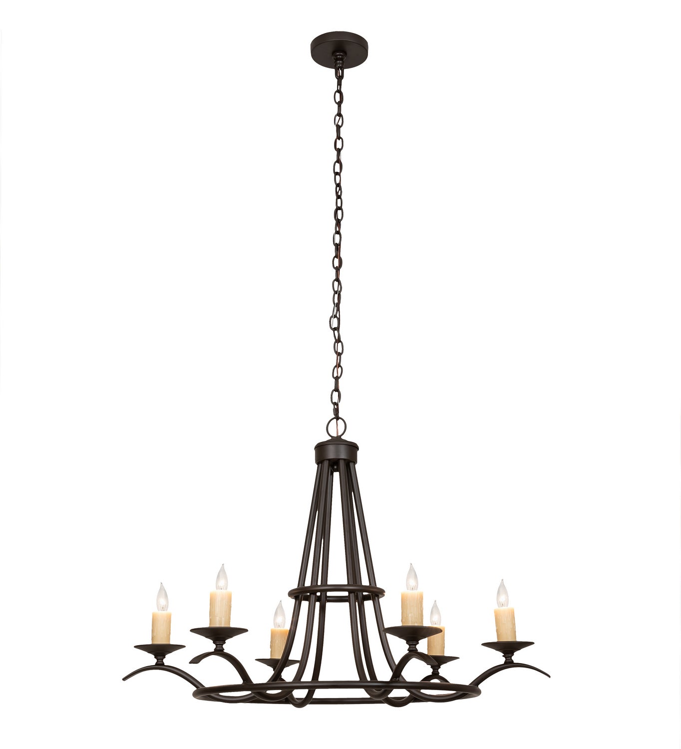 Meyda Tiffany - 141829 - Six Light Chandelier - Octavia - Black Metal,Custom