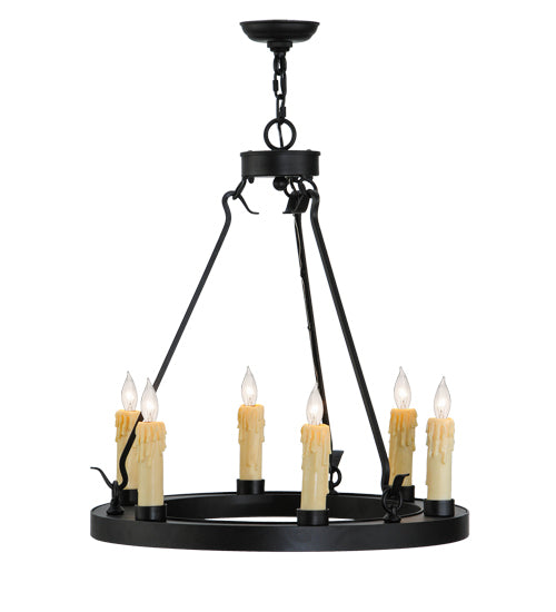 Meyda Tiffany - 143056 - Six Light Chandelier - Deina - Blackwash