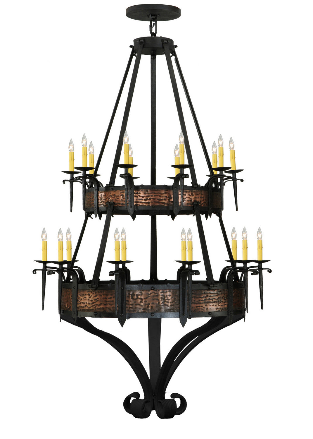 Meyda Tiffany - 145338 - 20 Light Chandelier - Costello - Wrought Iron