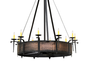 Meyda Tiffany - 147942 - Ten Light Chandel-Air - Costello - Black Metal,Burnished Copper