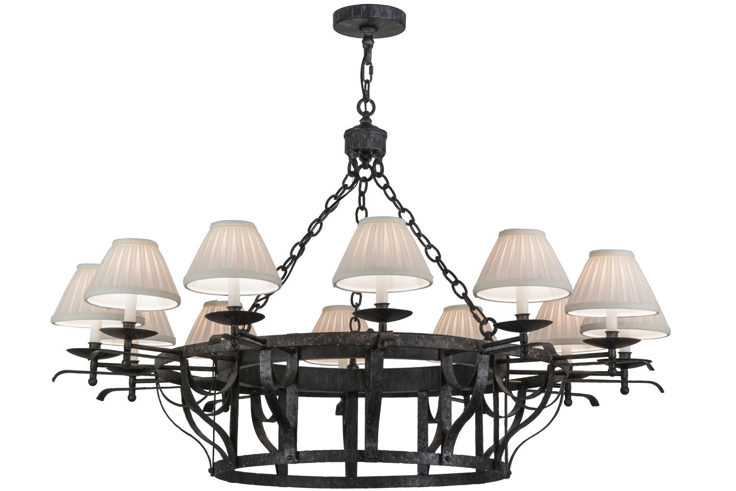 Meyda Tiffany - 148230 - 12 Light Chandelier - Ethel - Antique Iron Gate