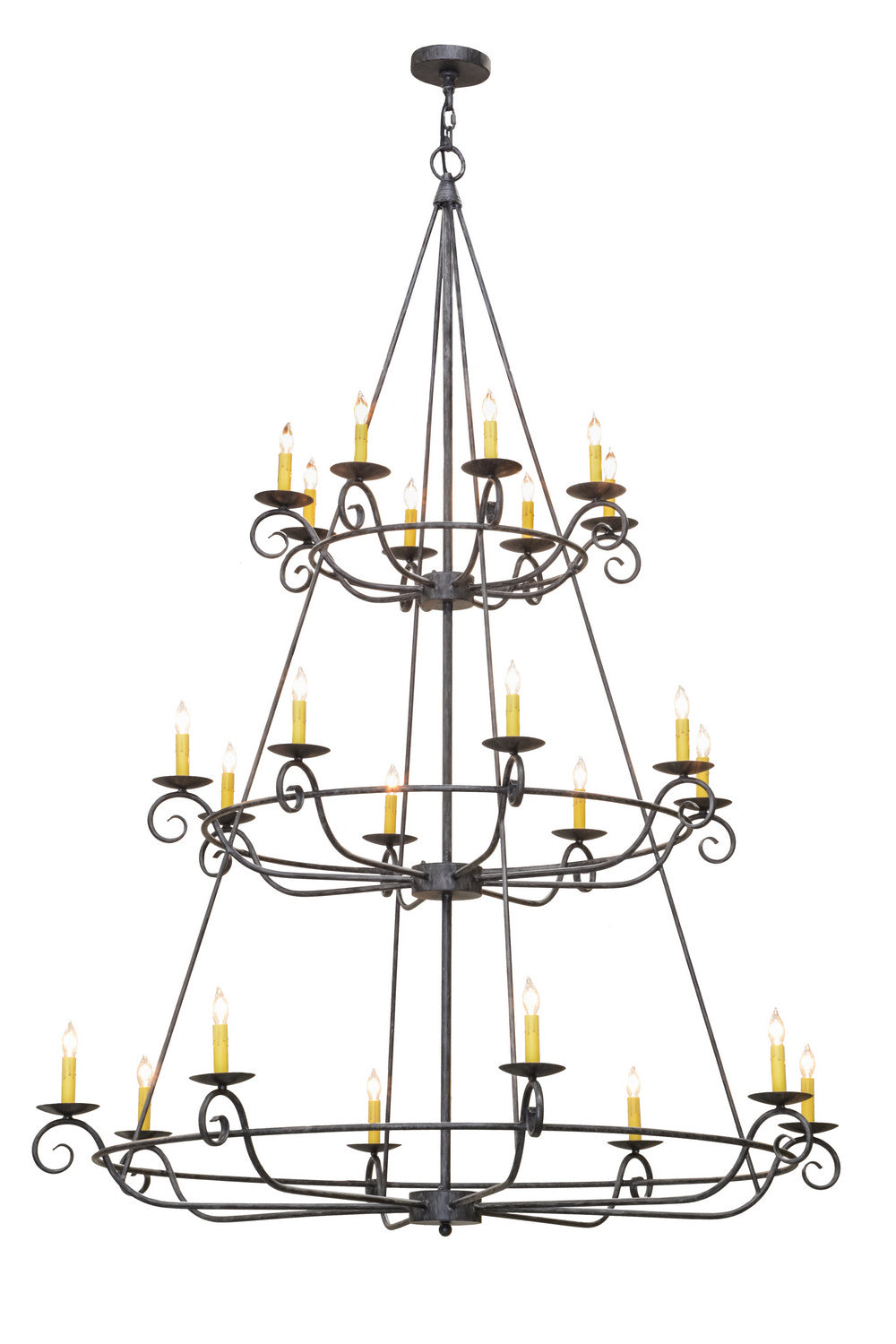 Meyda Tiffany - 151278 - 24 Light Chandelier - Estrella - AntiqUe Iron Gate