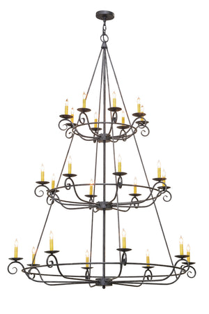 Meyda Tiffany - 151278 - 24 Light Chandelier - Estrella - AntiqUe Iron Gate