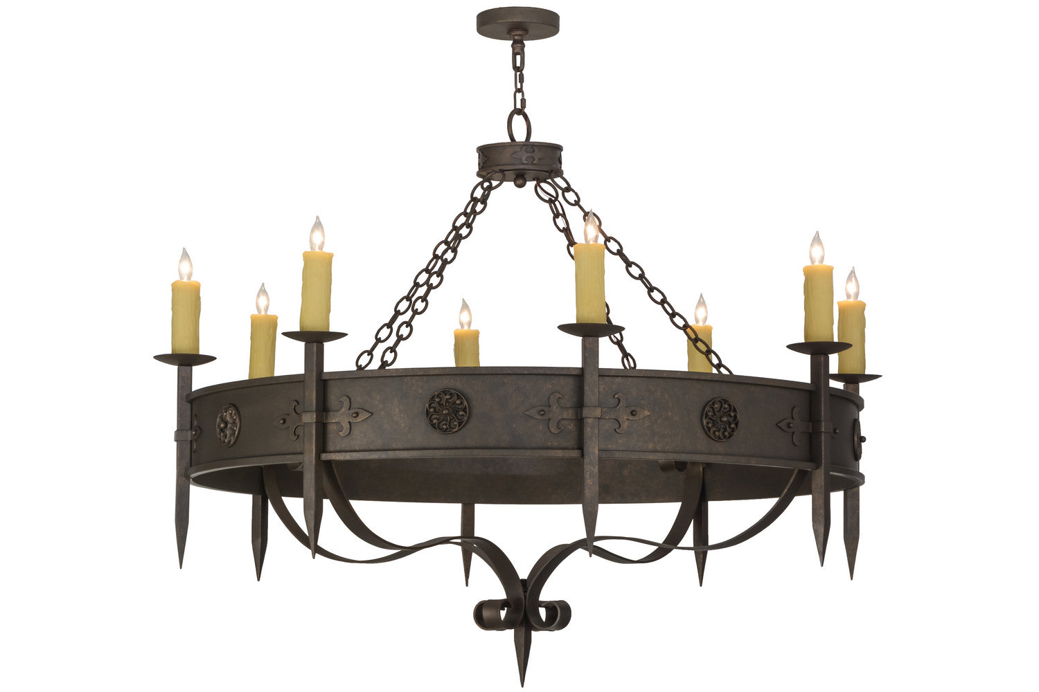 Meyda Tiffany - 151522 - Eight Light Chandelier - Calandra - Rust