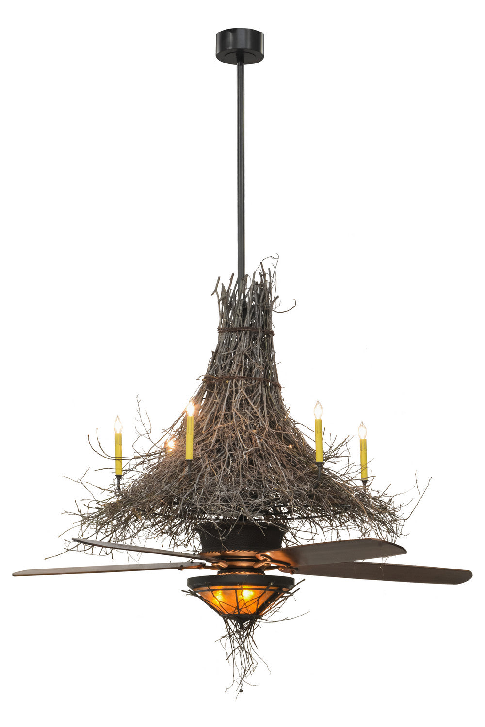 Meyda Tiffany - 151790 - Nine Light Chandel-Air - Twigs - Timeless Bronze