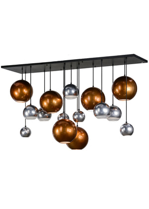 Meyda Tiffany - 151941 - 15 Light Pendant - Bola - Solar Black