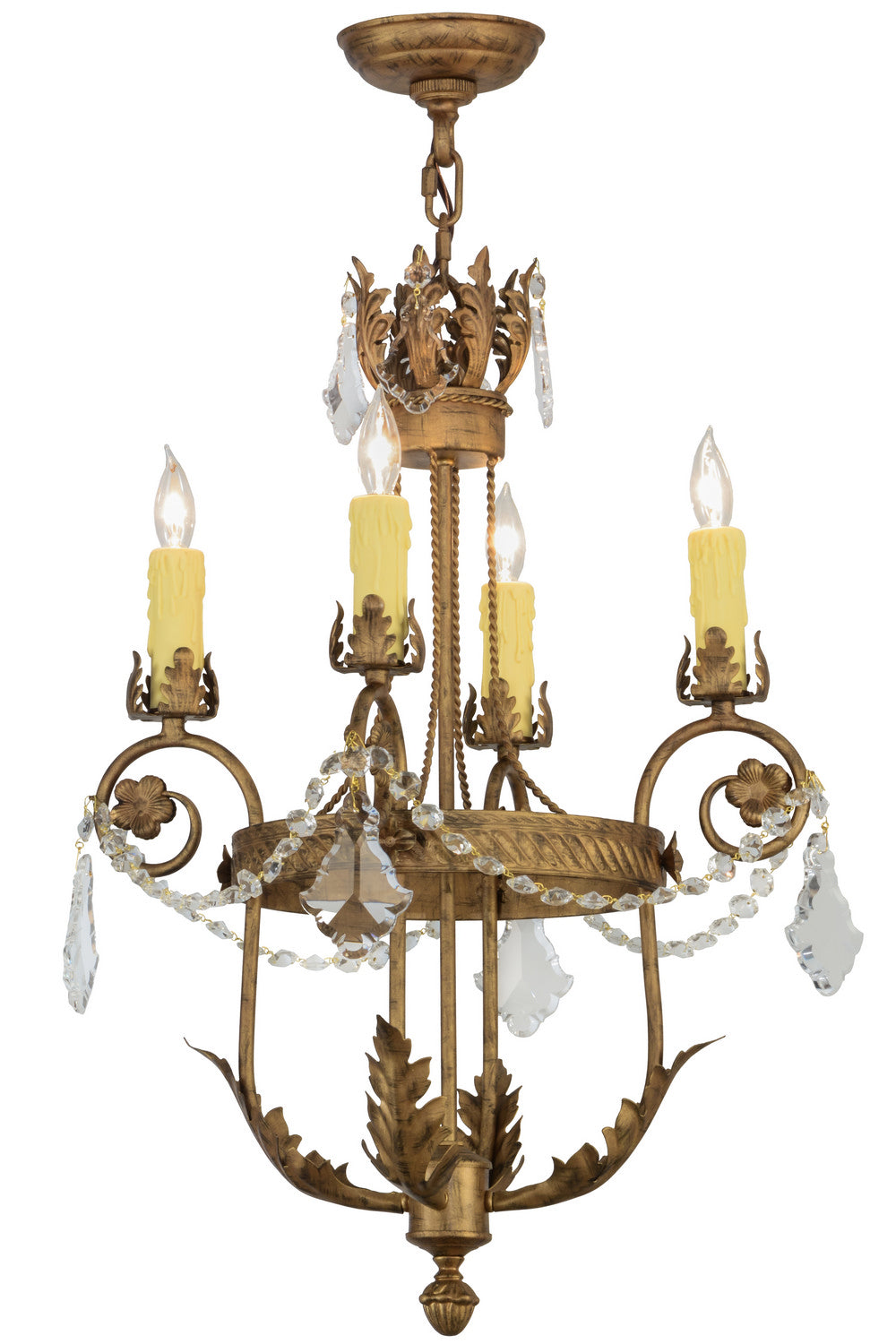 Meyda Tiffany - 152132 - Four Light Chandelier - Antonia - Black Metal