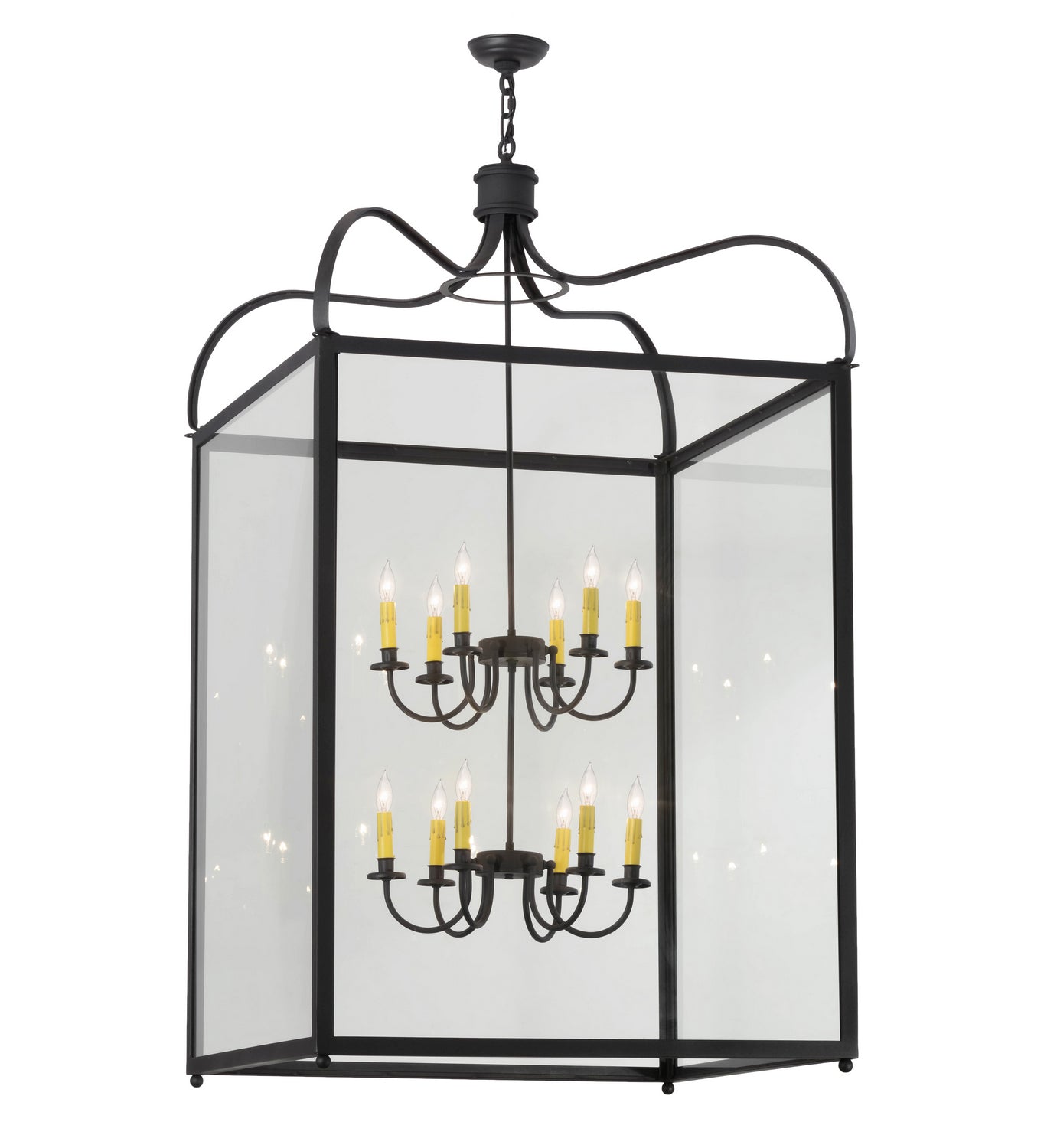 Meyda Tiffany - 152580 - 12 Light Pendant - Rennes - Charred Iron