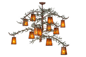 Meyda Tiffany - 153180 - 12 Light Chandelier - Pine Branch - Rust/Green Branches