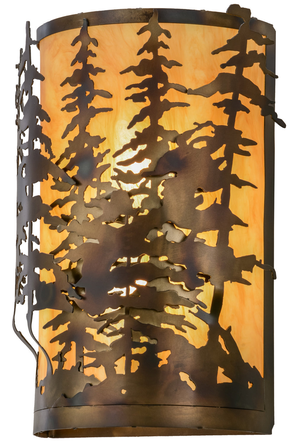 Meyda Tiffany - 153841 - Two Light Wall Sconce - Tall Pines - Dark Burnished Antique Copper