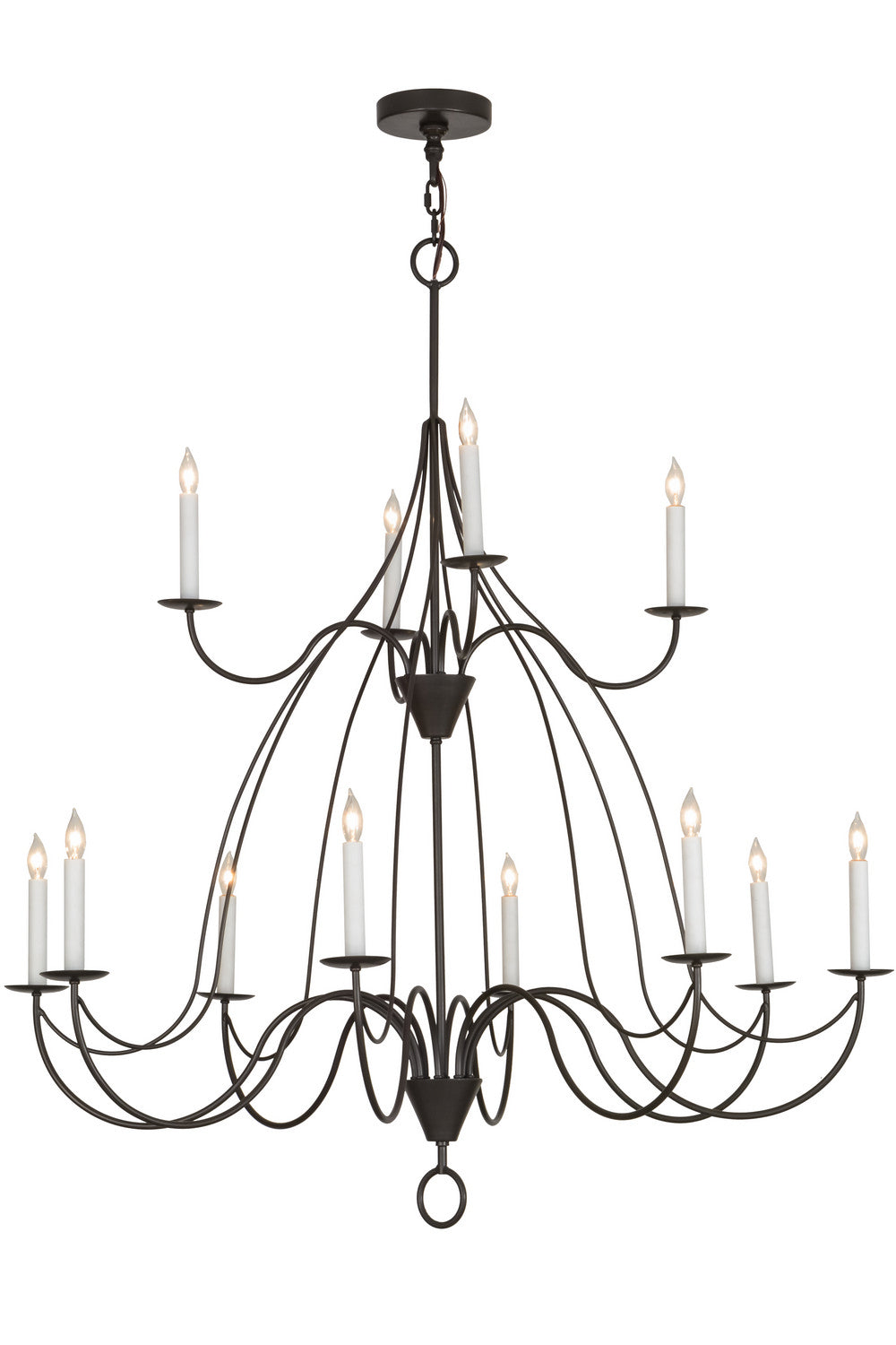 Meyda Tiffany - 154070 - 12 Light Chandelier - Polonaise - Timeless Bronze