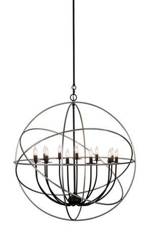 Meyda Tiffany - 154128 - 12 Light Chandelier - Atom Enerjisi - Nickel And Solar Black