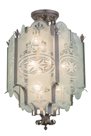 Meyda Tiffany - 154184 - 12 Light Pendant - Chartres - Antique Nickel