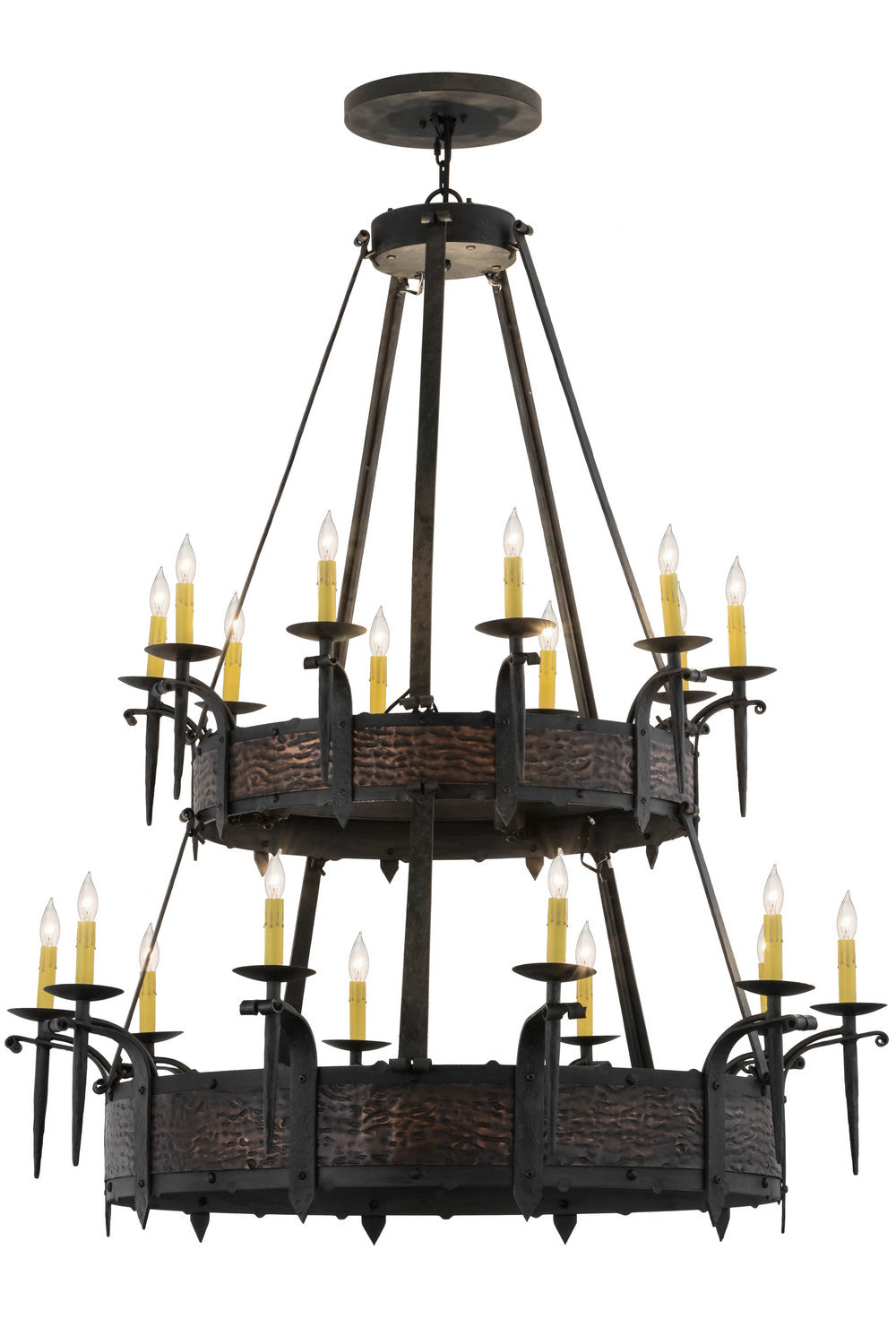 Meyda Tiffany - 154400 - 24 Light Chandelier - Costello - Costello Black / Blackened Cop