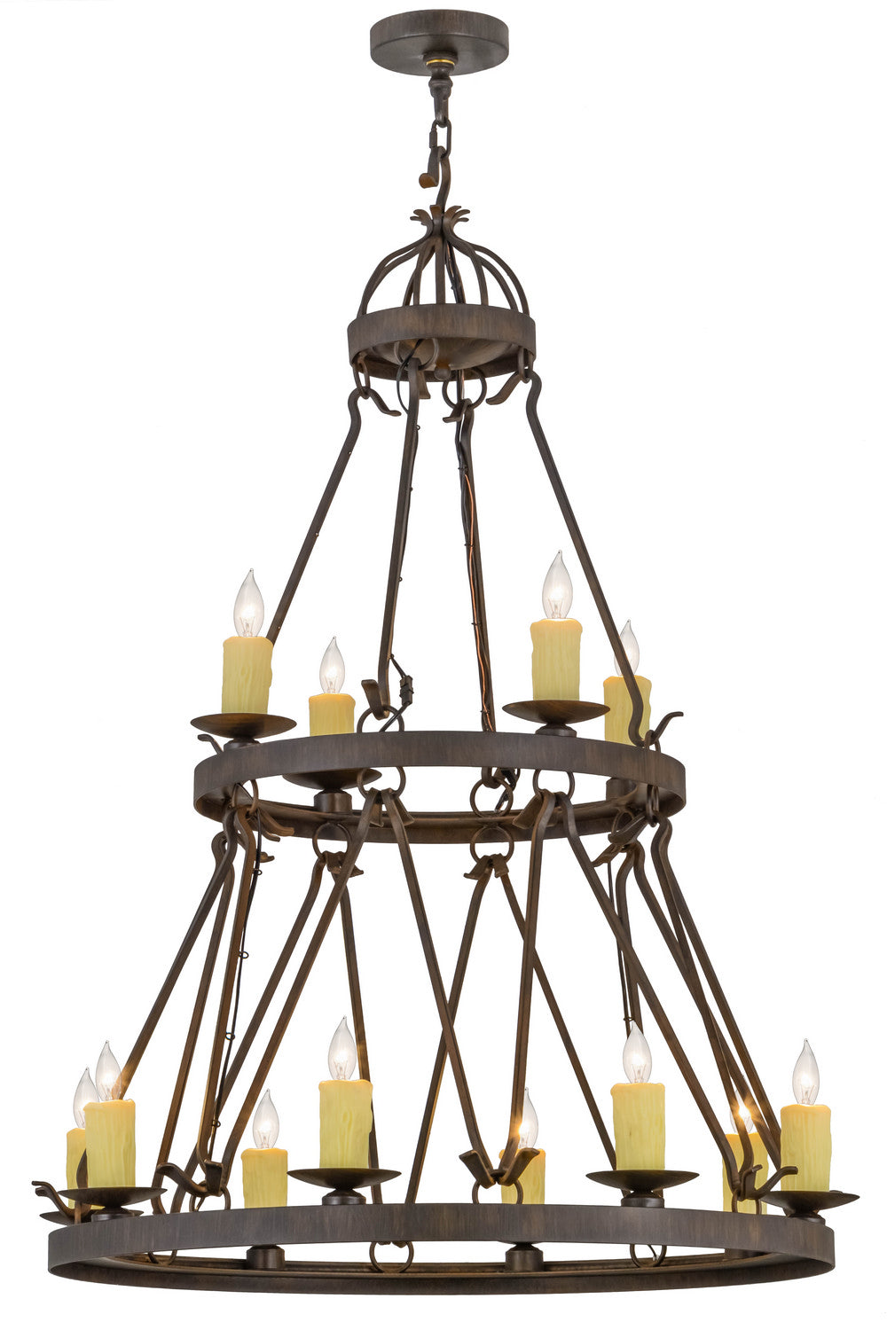 Meyda Tiffany - 154642 - 12 Light Chandelier - Lakeshore - Classic Rust