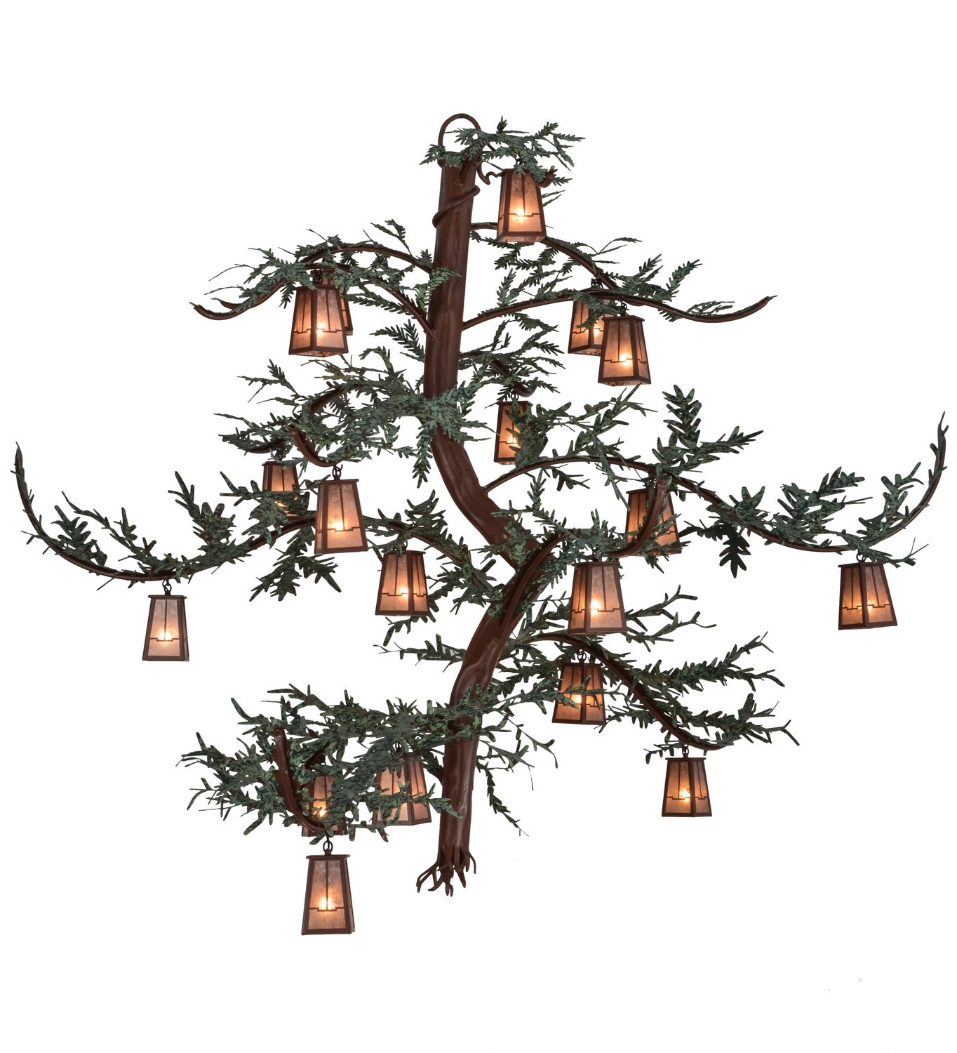 Meyda Tiffany - 154790 - 18 Light Chandelier - Pine Branch - Rust/Green Branches