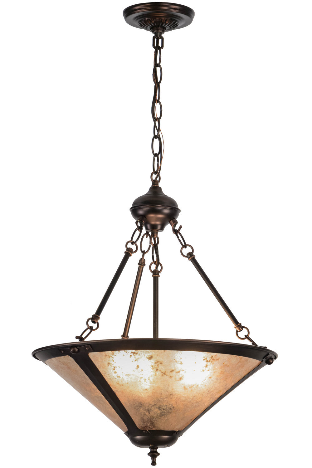 Meyda Tiffany - 155459 - Three Light Pendant - Sutter - Mahogany Bronze