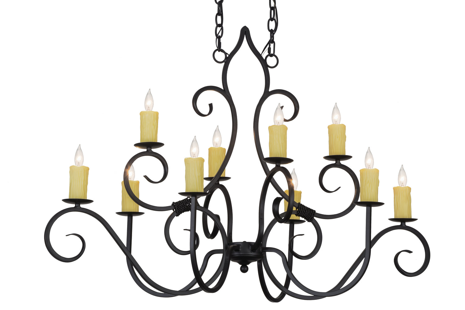 Meyda Tiffany - 155536 - Ten Light Chandelier - Clifton - Blackwash