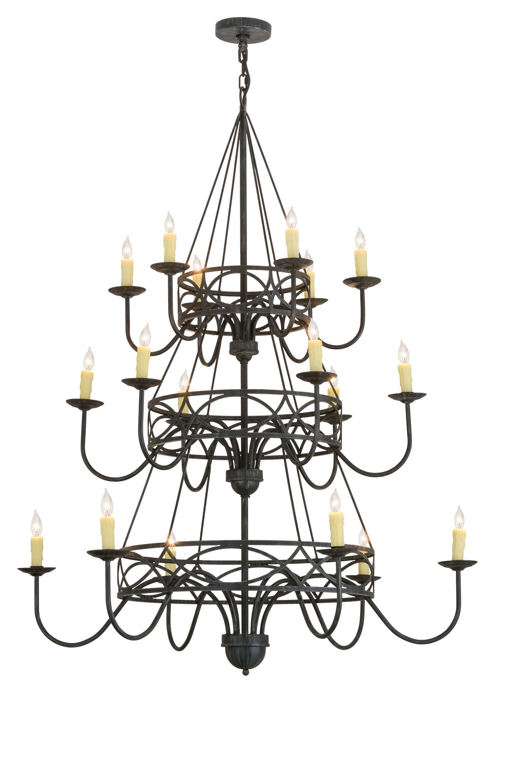 Meyda Tiffany - 155776 - 18 Light Chandelier - Polonella - Antique Iron Gate