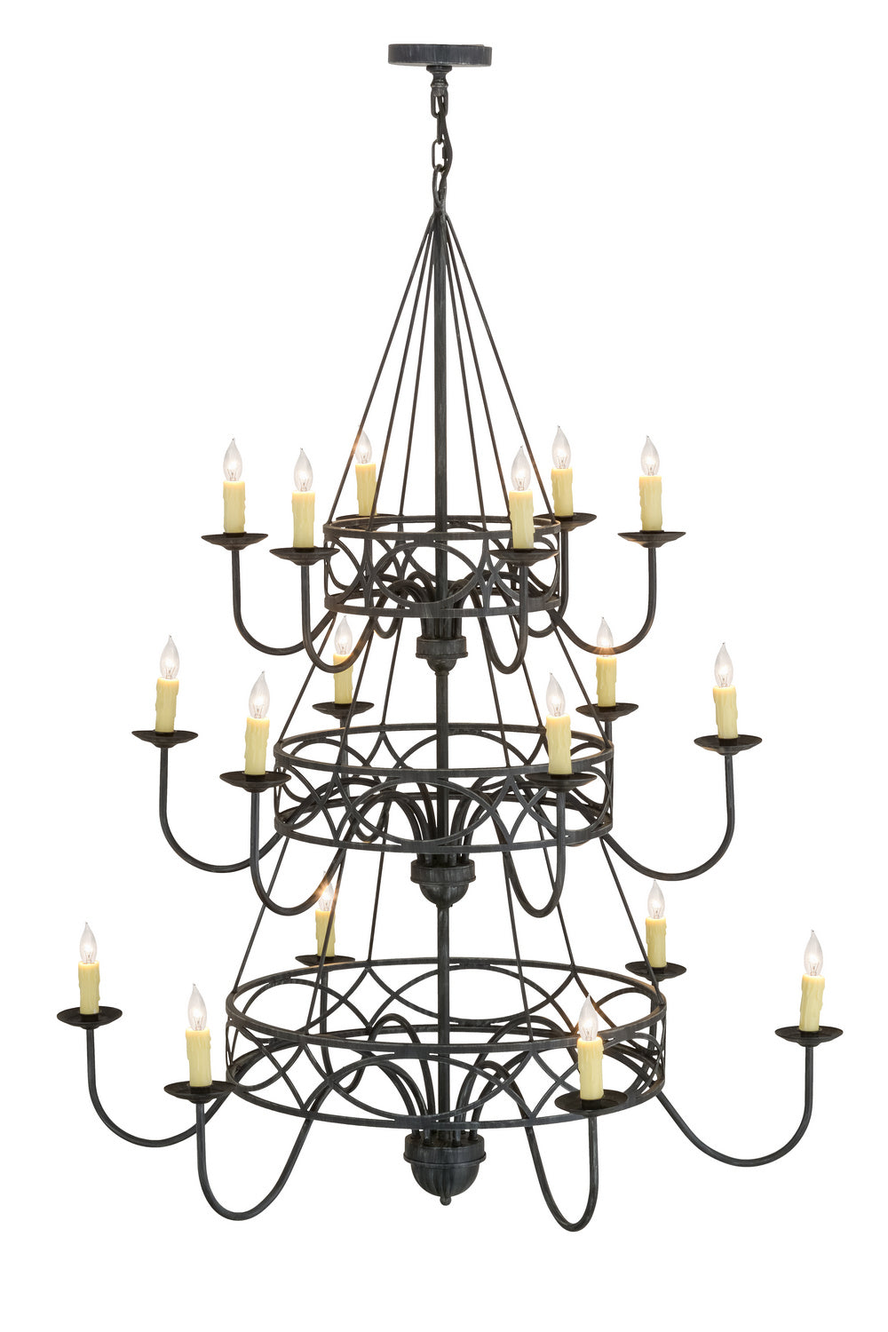 Meyda Tiffany - 155776 - 18 Light Chandelier - Polonella - Antique Iron Gate