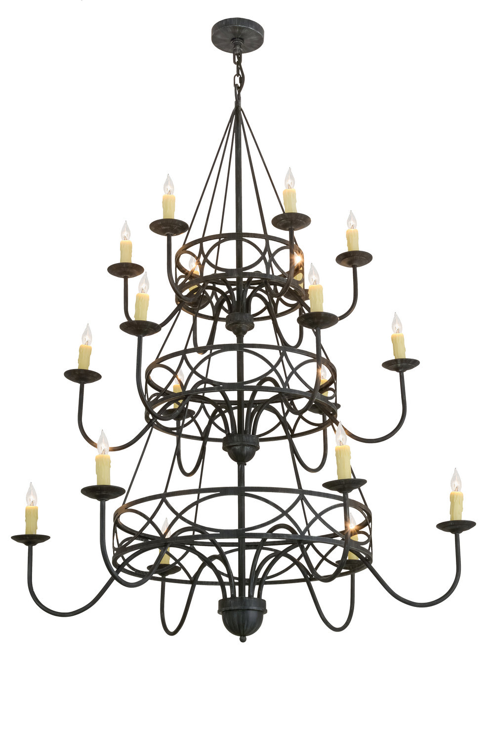 Meyda Tiffany - 155776 - 18 Light Chandelier - Polonella - Antique Iron Gate