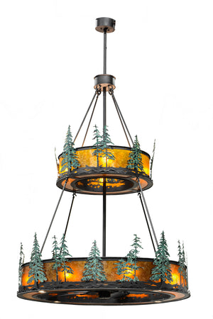 Meyda Tiffany - 156087 - 20 Light Chandel-Air - Tall Pines - Wrought Iron