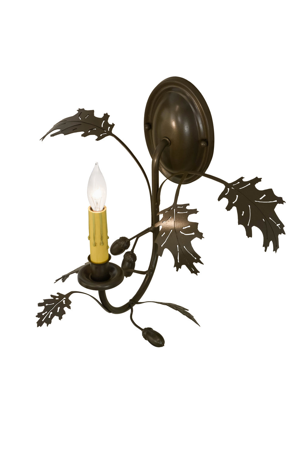 Meyda Tiffany - 156118 - One Light Wall Sconce - Oak Leaf & Acorn - Timeless Bronze