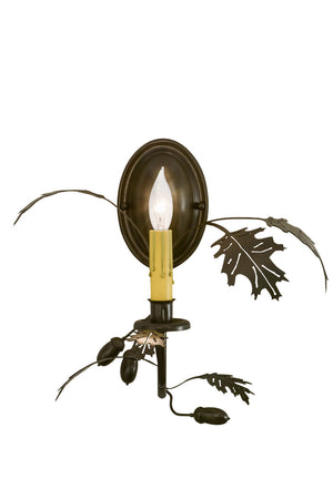 Meyda Tiffany - 156118 - One Light Wall Sconce - Oak Leaf & Acorn - Timeless Bronze