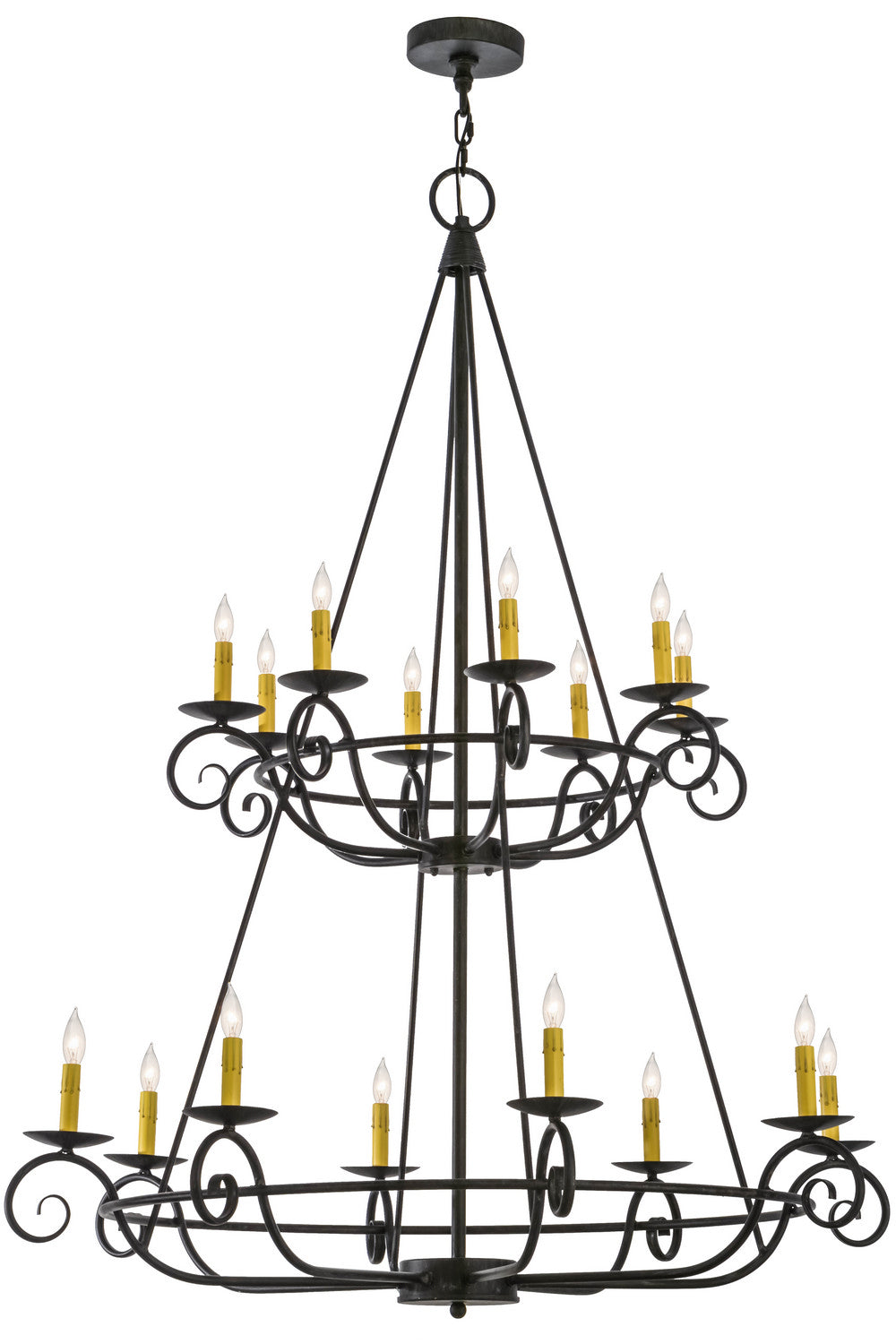 Meyda Tiffany - 156129 - 16 Light Chandelier - Estrella - Antique Iron Gate