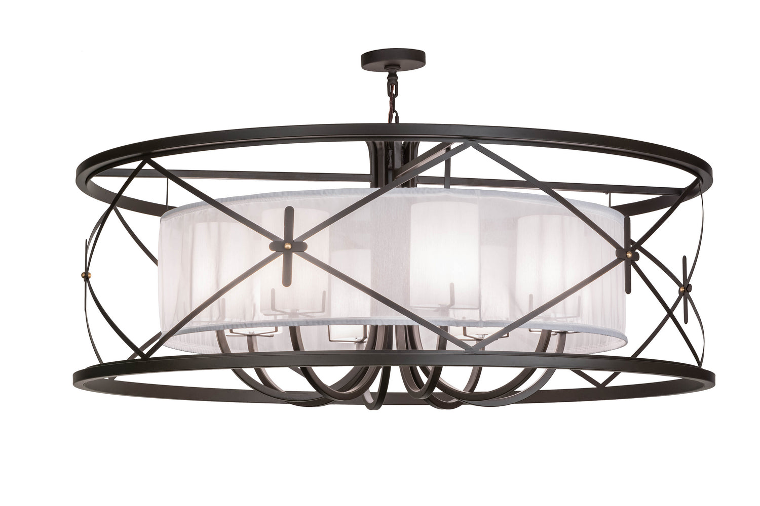 Meyda Tiffany - 156297 - Eight Light Pendant - Penelope - Oil Rubbed Bronze