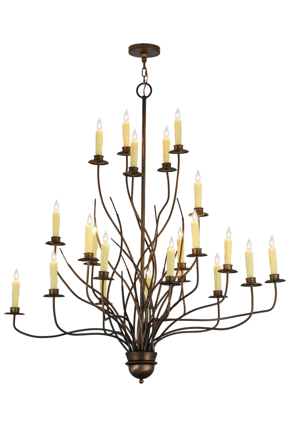 Meyda Tiffany - 156313 - 22 Light Chandelier - Sycamore - Antique Copper