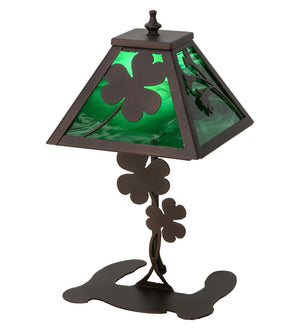 Meyda Tiffany - 156586 - One Light Accent Lamp - Shamrock - Mahogany Bronze