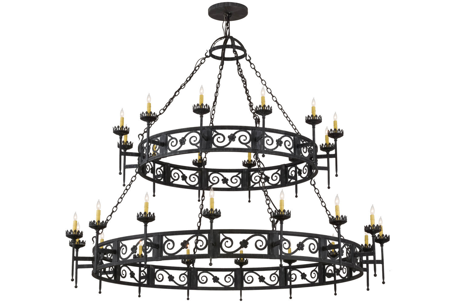 Meyda Tiffany - 157277 - 28 Light Chandelier - Majella - Antique Iron Gate