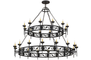 Meyda Tiffany - 157277 - 28 Light Chandelier - Majella - Antique Iron Gate