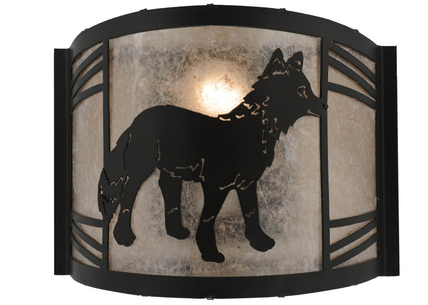 Meyda Tiffany - 157302 - One Light Wall Sconce - Fox On The Loose - Textured Black